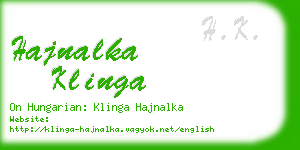 hajnalka klinga business card